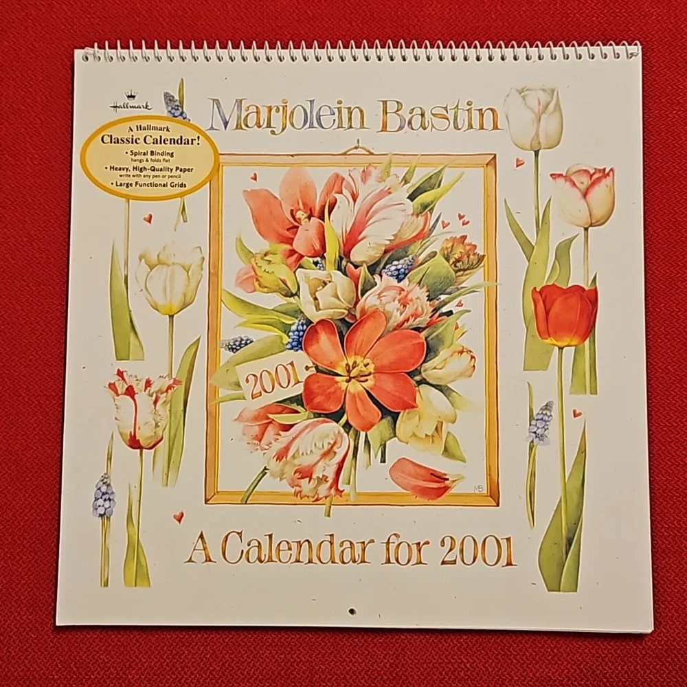 Marjolein Bastin Hallmark @2001 calendar UNUSED Nature's Sketchbook art craft